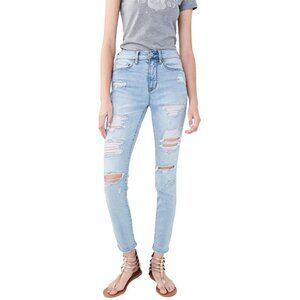Aeropostale Seriously Stretchy High-Rise Jegging Size 6 Ripped Destroyed Skinny